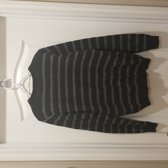 Grey stripe wool blend sweater - Picture 2 of 5